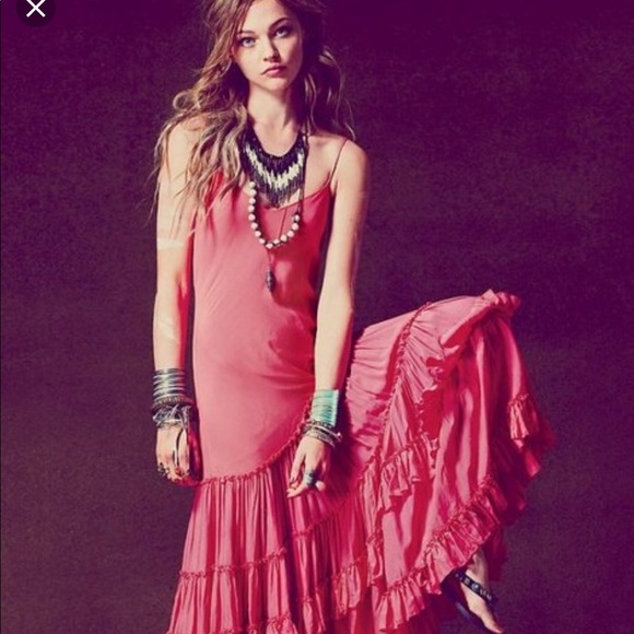 Free people tiered flamenco dress - Picture 2 of 8